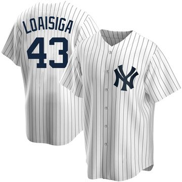 Jonathan Loaisiga New York Yankees Fanatics Authentic Player-Worn #42 White  Pinstripe Jersey vs. Minnesota Twins on April 15, 2023