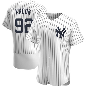 Matt Krook Women's Nike White New York Yankees Home Replica Custom Jersey Size: Medium