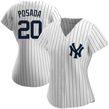 Jorge Posada 2009 New York Yankees World Series White Home Men's Jersey  (S-3XL)