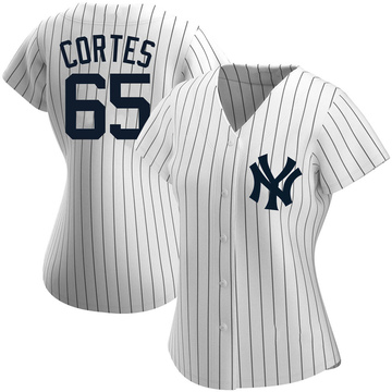 New York Yankees Nestor Cortes Jr. Fanatics Authentic Nike Player-Worn #65  White Pinstripe Jersey vs. Philadelphia Phillies on March 7, 2021 - DNP