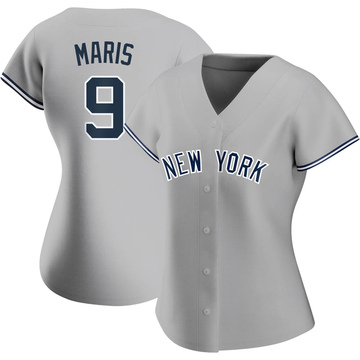 Authentic Men's Roger Maris Grey Road Jersey - #9 Baseball St